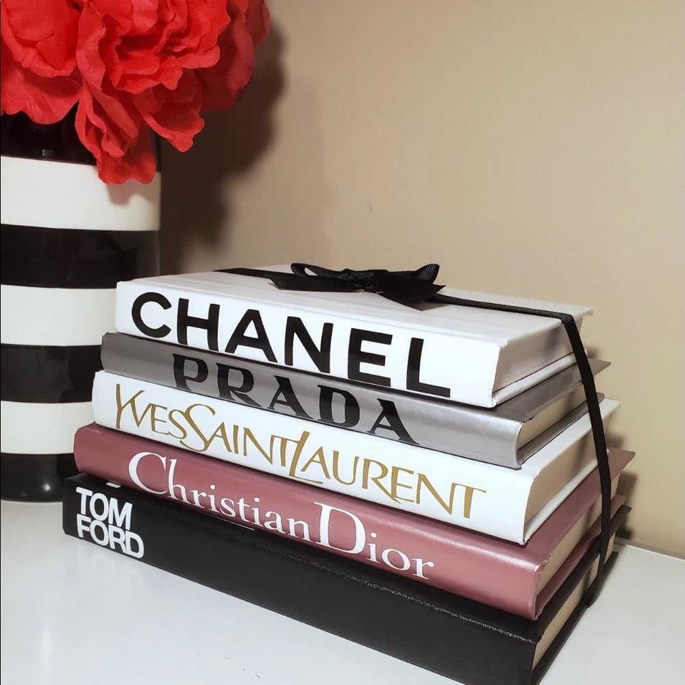 Luxury decorative books coffee table decor display